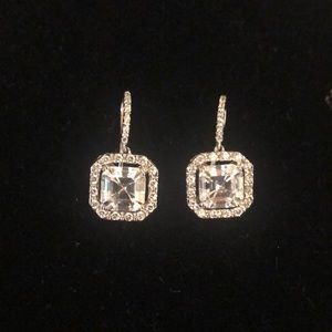 CZ drop earrings